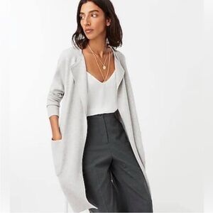 J Crew Juliette collarless sweater-blazer